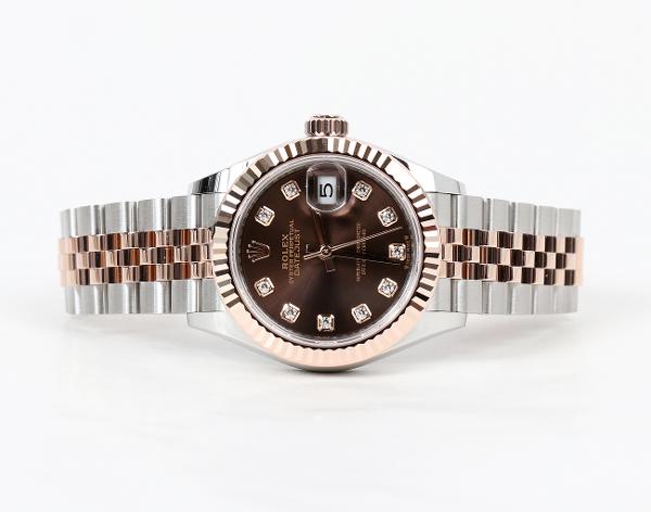 로렉스 레이디 데이저스트 28mm 로즈골드 콤비 초코판 10P 279171