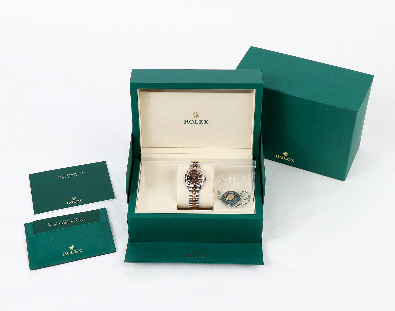 로렉스 레이디 데이저스트 28mm 로즈골드 콤비 초코판 10P 279171