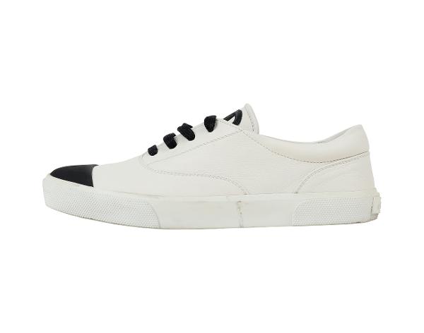 샤넬 캡 토 CC 스니커즈 화이트 블랙 37 1/2