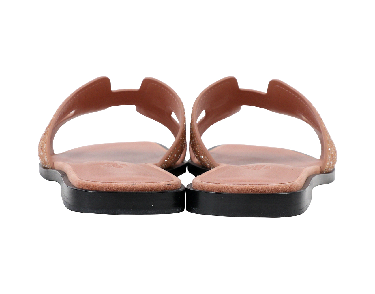 에르메스 아케인 라인스톤 오란 샌들 로즈 오브 누드 37 1/2