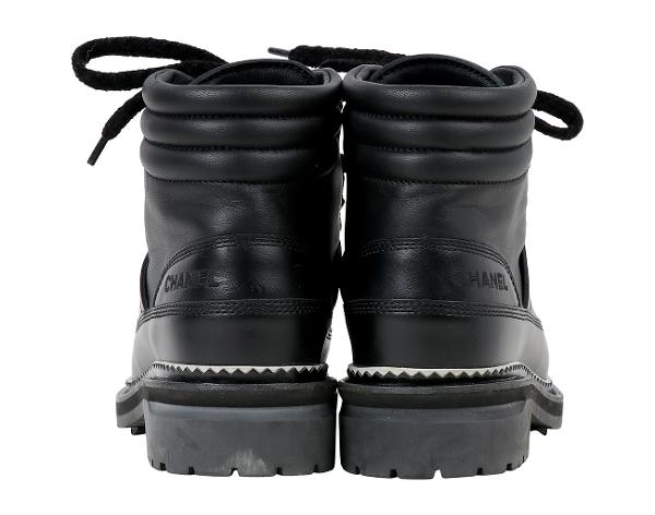 샤넬 하이킹 레이스업 부츠 블랙 36 1/2