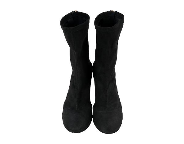 샤넬 스트레치 스웨이드 앵클 부츠 블랙 37 1/2C