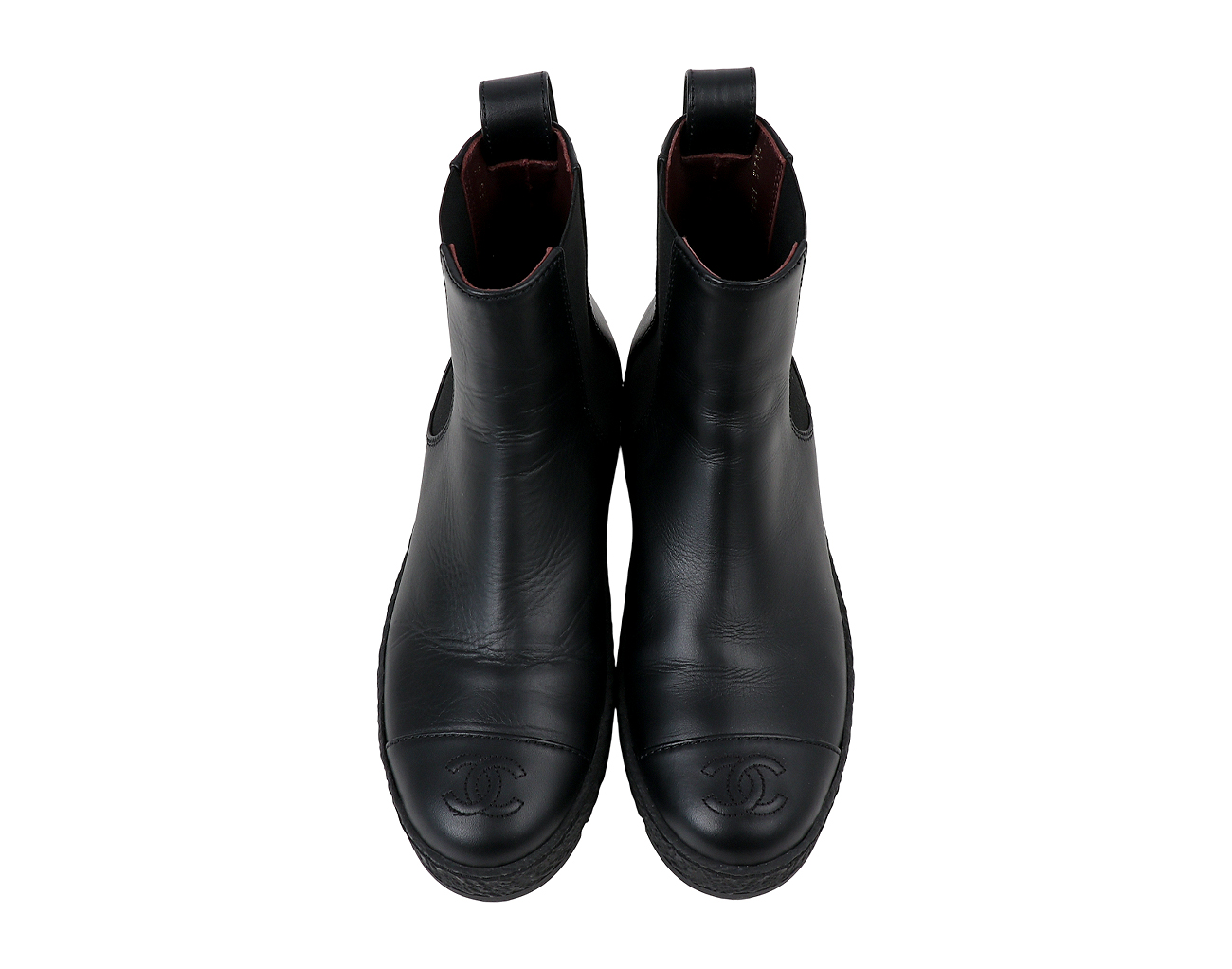 샤넬 백 턴락 CC 첼시 앵클 부츠 블랙 37 1/2C