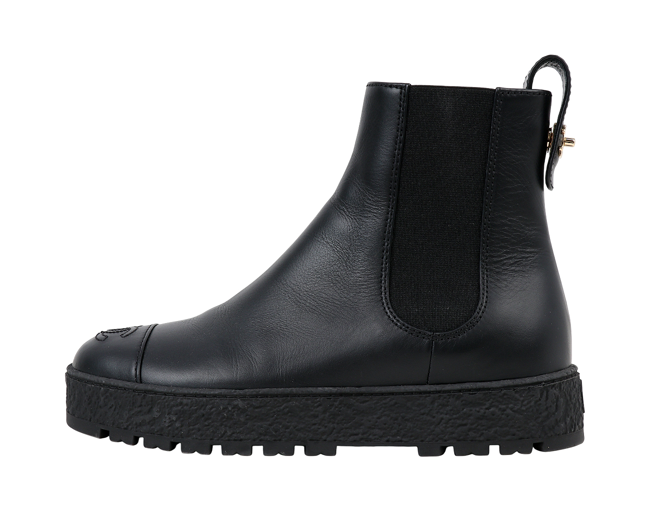 샤넬 백 턴락 CC 첼시 앵클 부츠 블랙 37 1/2C