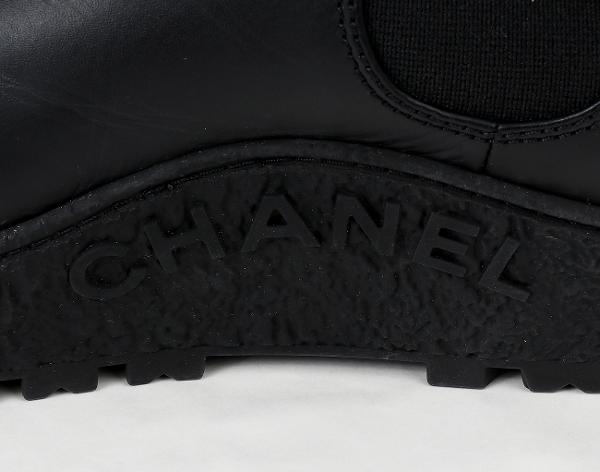 샤넬 백 턴락 CC 첼시 앵클 부츠 블랙 37 1/2C