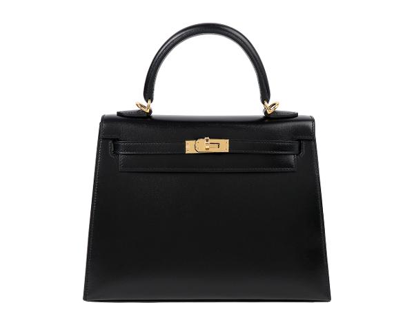 에르메스 셀리에 켈리 25 블랙 금장 복스 K
