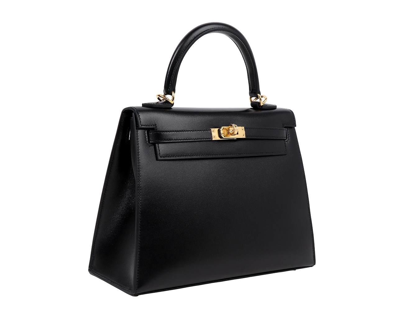 에르메스 셀리에 켈리 25 블랙 금장 복스 K