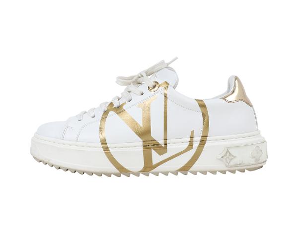 루이비통 서클 로고 타임아웃 스니커즈 화이트 골드 36