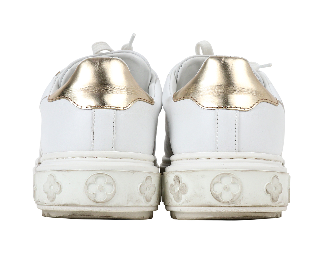 루이비통 서클 로고 타임아웃 스니커즈 화이트 골드 36