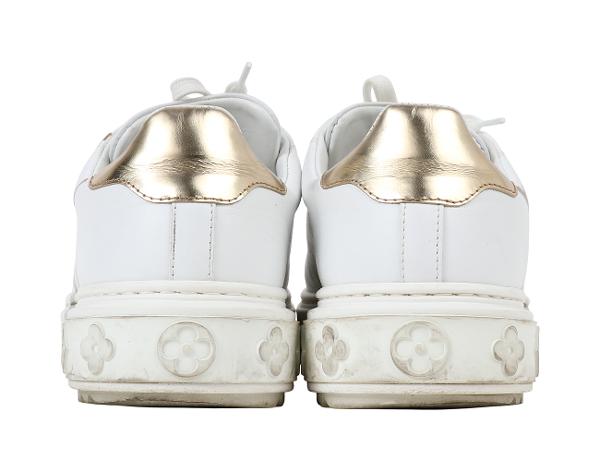 루이비통 서클 로고 타임아웃 스니커즈 화이트 골드 36