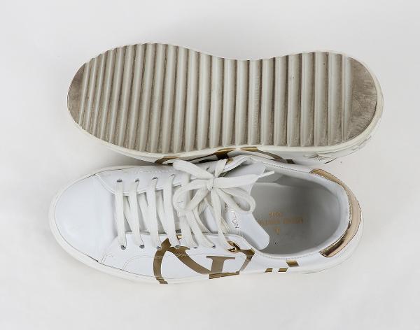 루이비통 서클 로고 타임아웃 스니커즈 화이트 골드 36