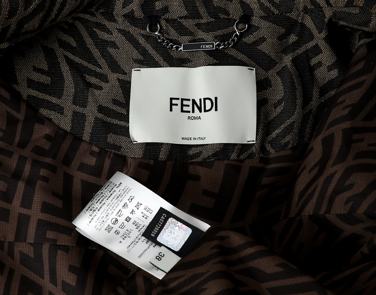 펜디 FF 윈드 브레이커 재킷 토바코 38