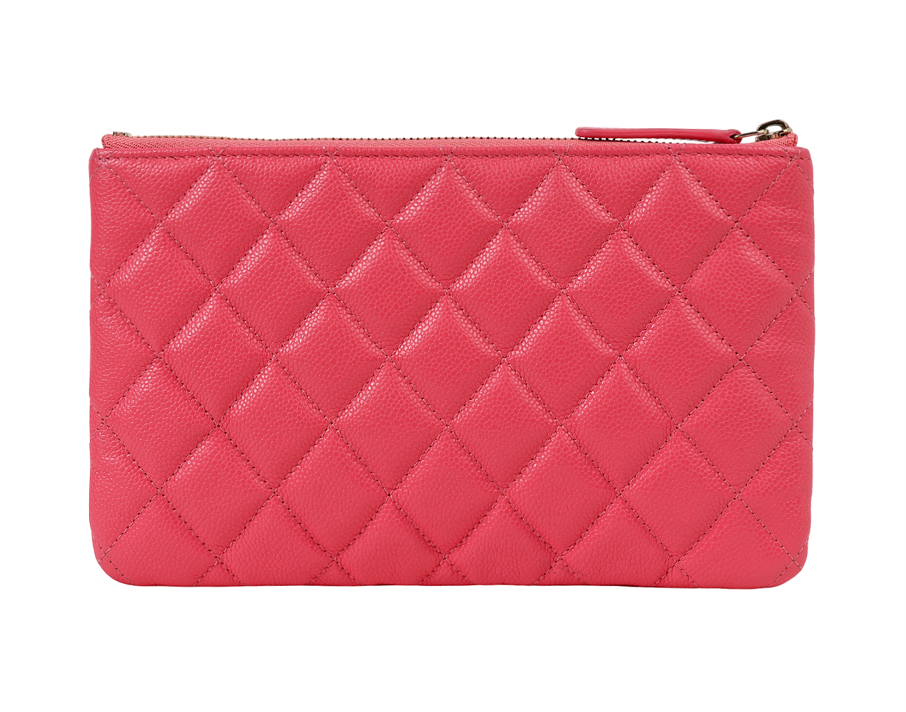 샤넬 클래식 파우치 스몰 핑크 샴페인골드 캐비어