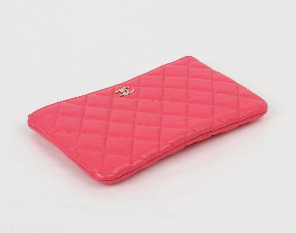 샤넬 클래식 파우치 스몰 핑크 샴페인골드 캐비어