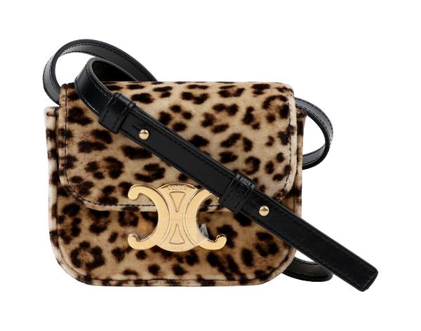 셀린느 벨벳 미니 클로드 레오파드