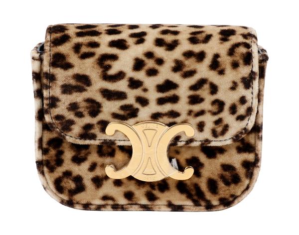 셀린느 벨벳 미니 클로드 레오파드