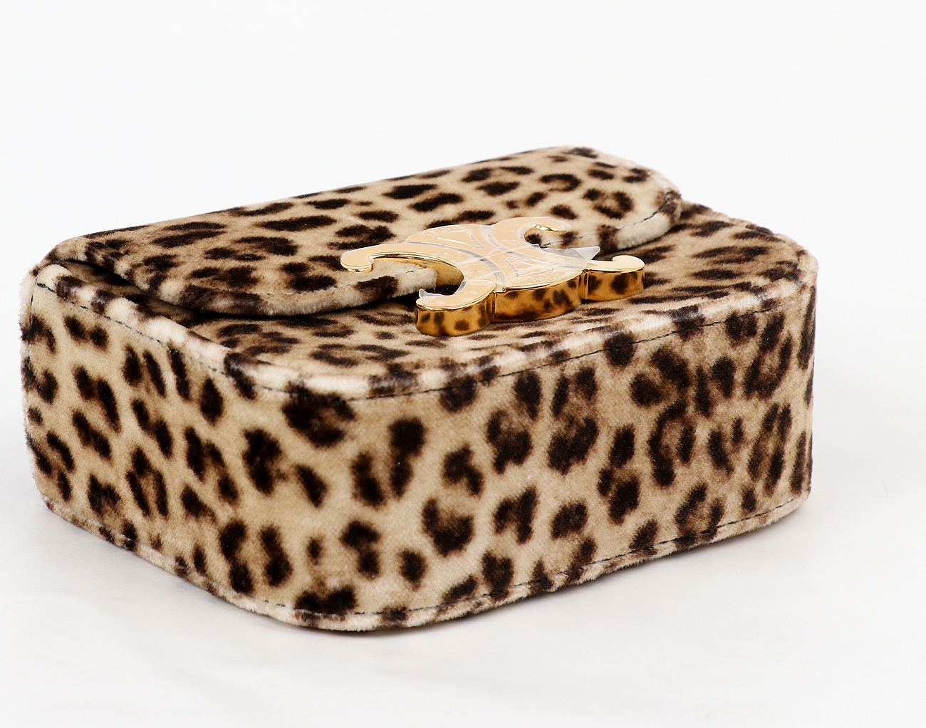 셀린느 벨벳 미니 클로드 레오파드