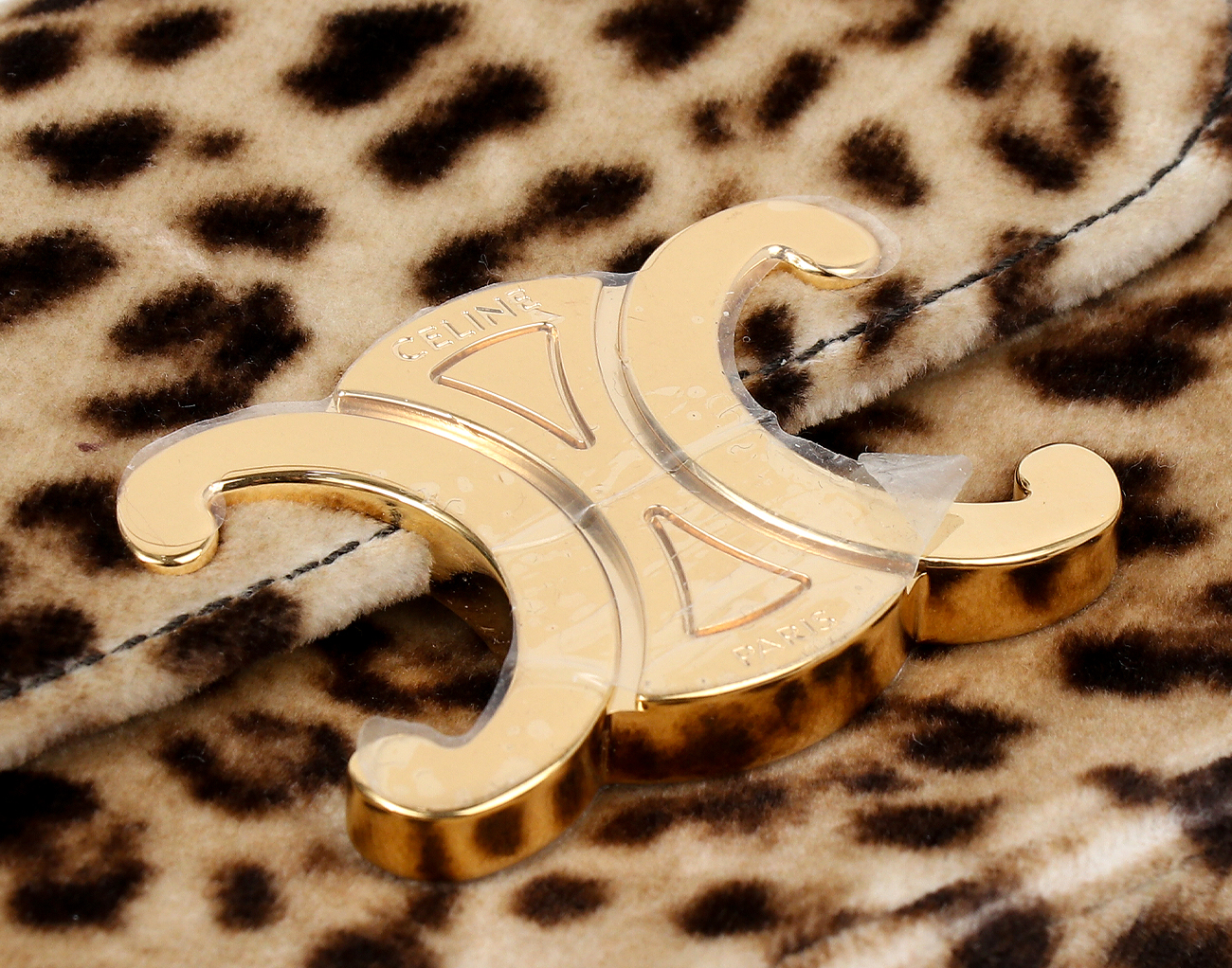 셀린느 벨벳 미니 클로드 레오파드