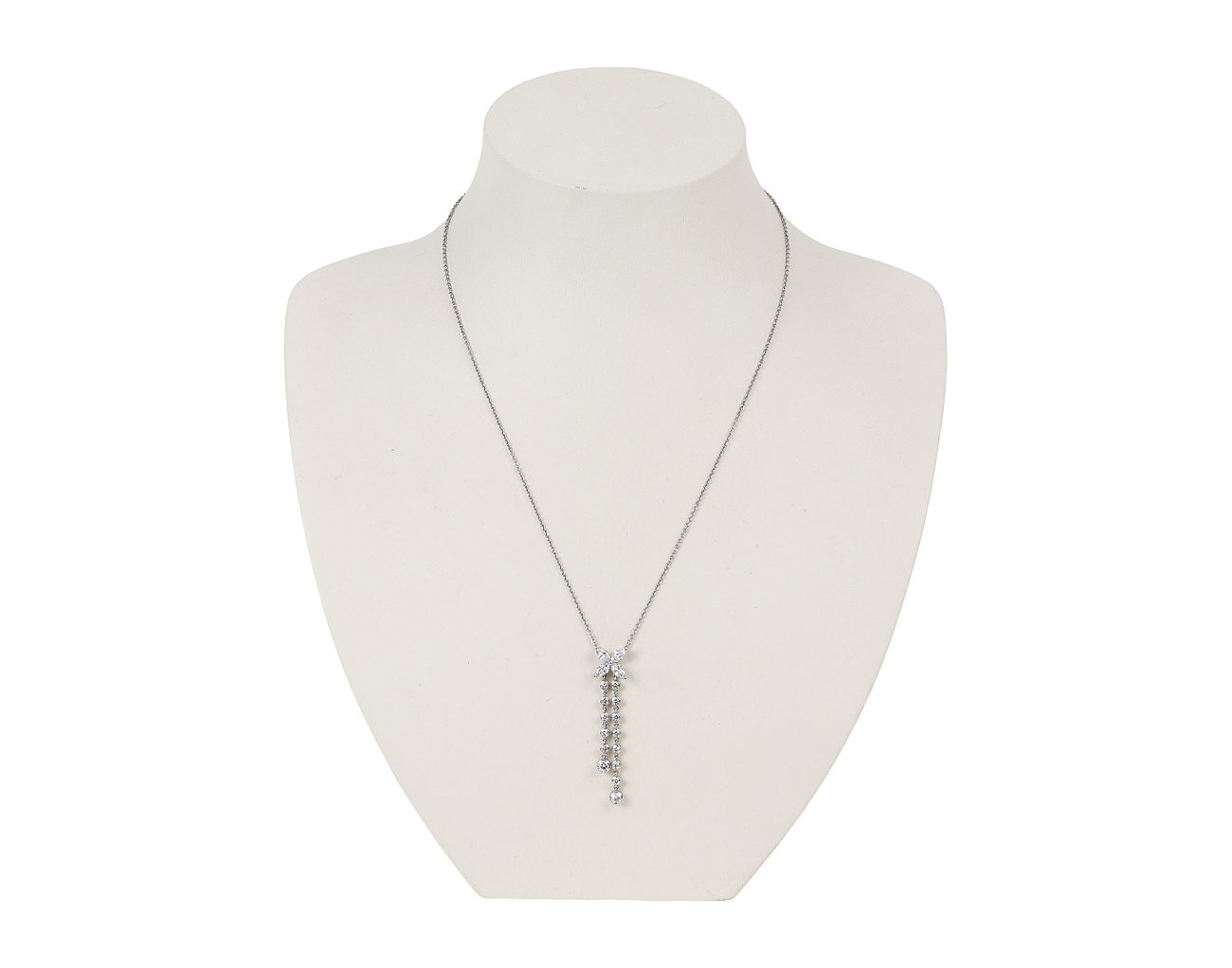 티파니앤코 빅토리아 더블 드롭 펜던트 플래티넘 다이아몬드