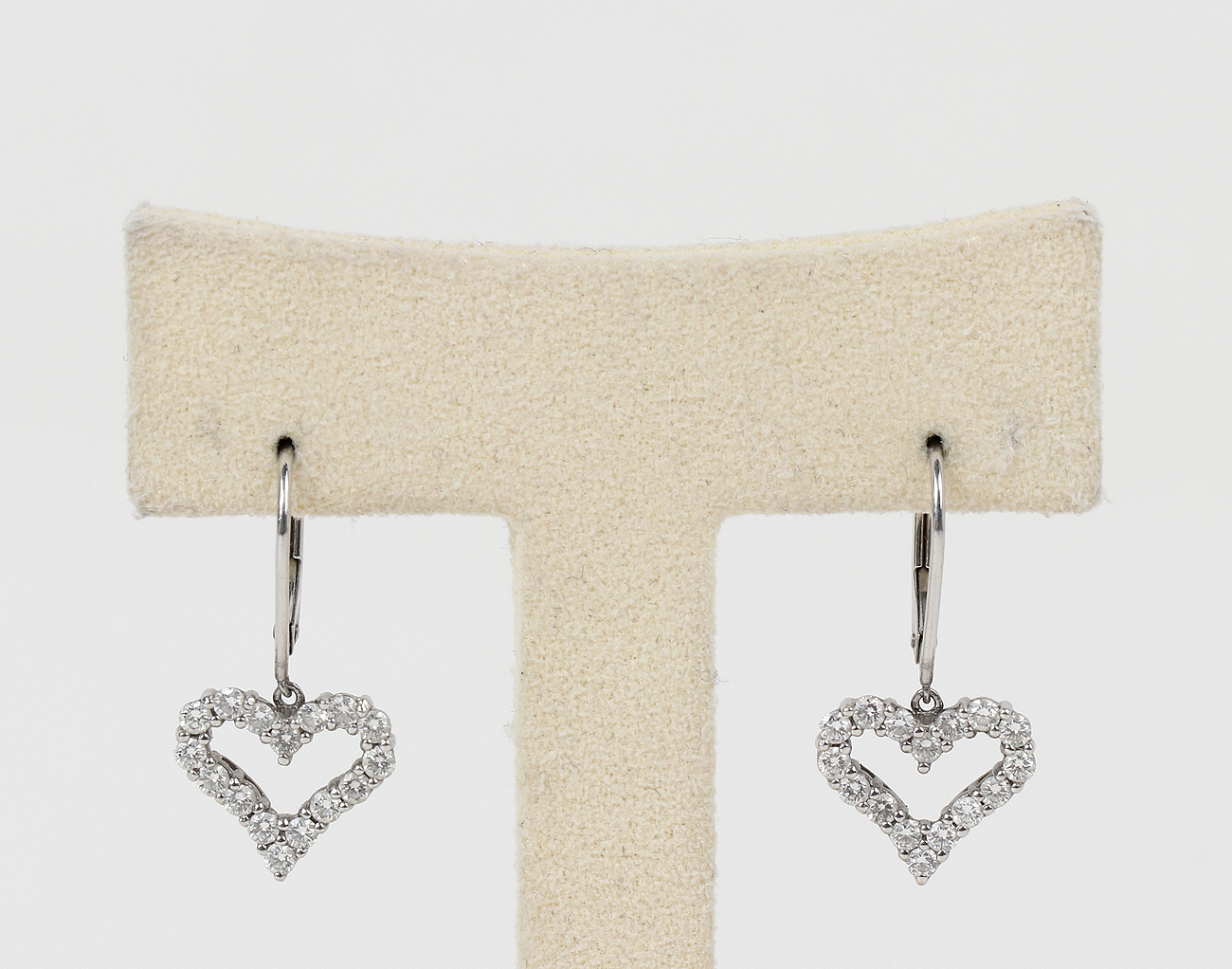 티파니앤코 하트 드롭 이어링 플래티넘 다이아몬드
