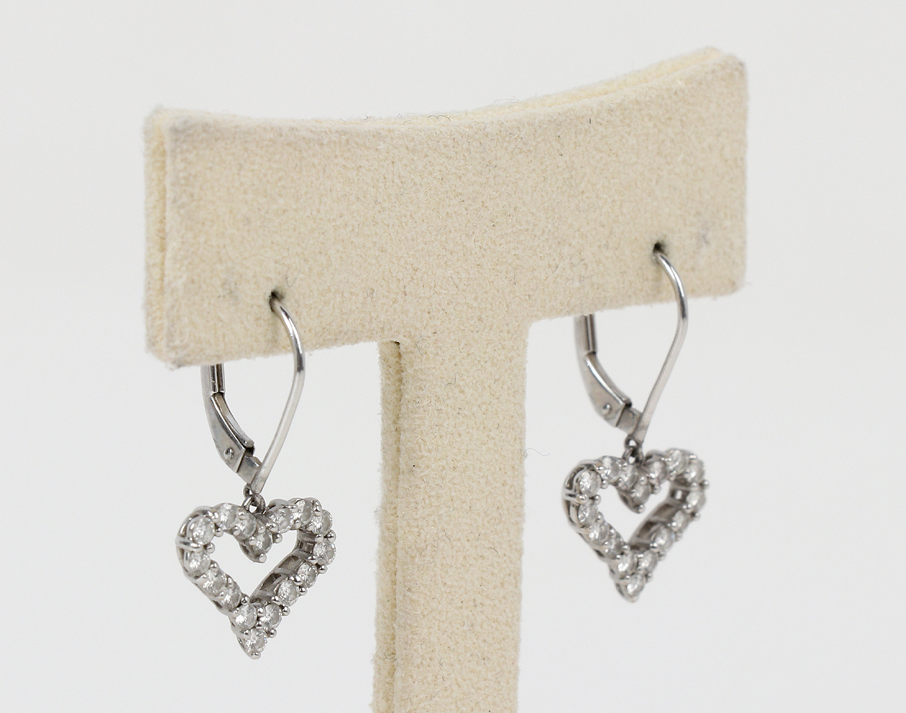 티파니앤코 하트 드롭 이어링 플래티넘 다이아몬드