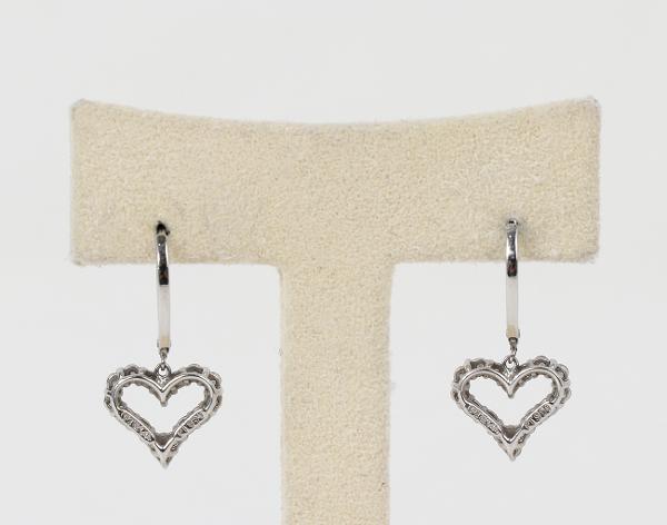 티파니앤코 하트 드롭 이어링 플래티넘 다이아몬드