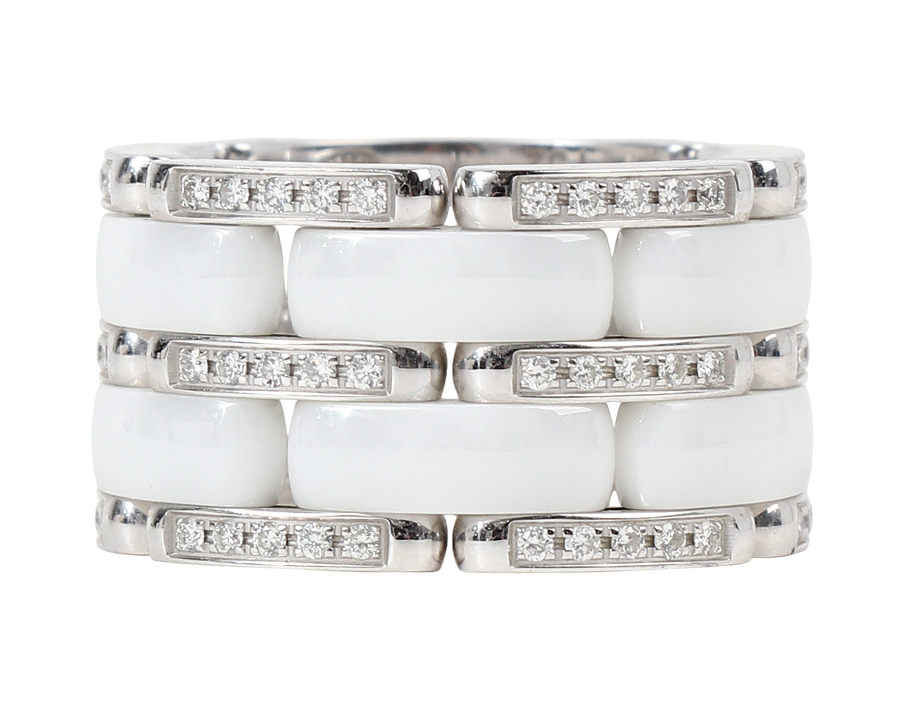 샤넬 울트라 링 화이트 화이트골드 다이아몬드 52