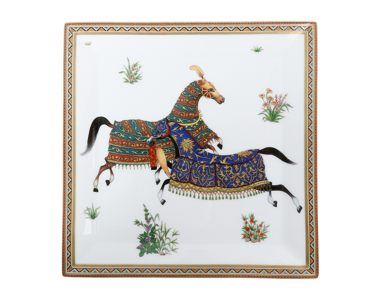 에르메스 슈발 도리엔트 스퀘어 플레이트 n°4 썽 꼴로리