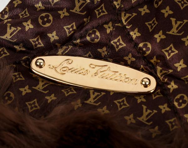 루이비통 실크 퍼 글러브 모노그램 브라운