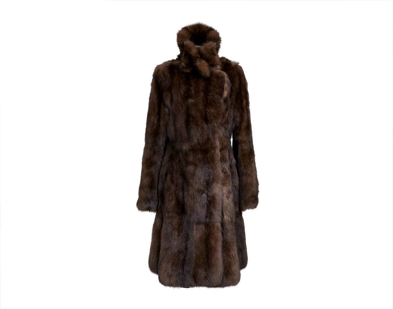 지안프랑코 페레 러시안 세이블 코트 초코 브라운 42