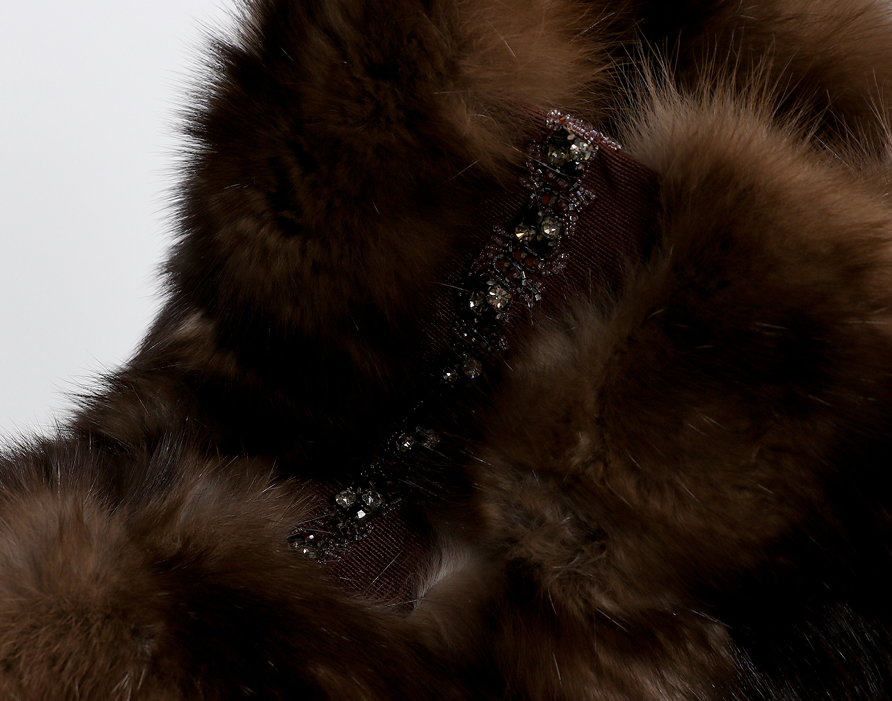 지안프랑코 페레 러시안 세이블 코트 초코 브라운 42