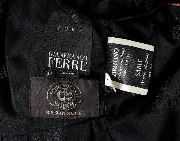 지안프랑코 페레 러시안 세이블 코트 초코 브라운 42