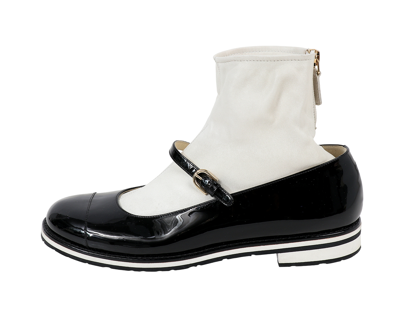 샤넬 메리 제인 숏 부츠 블랙 38 1/2