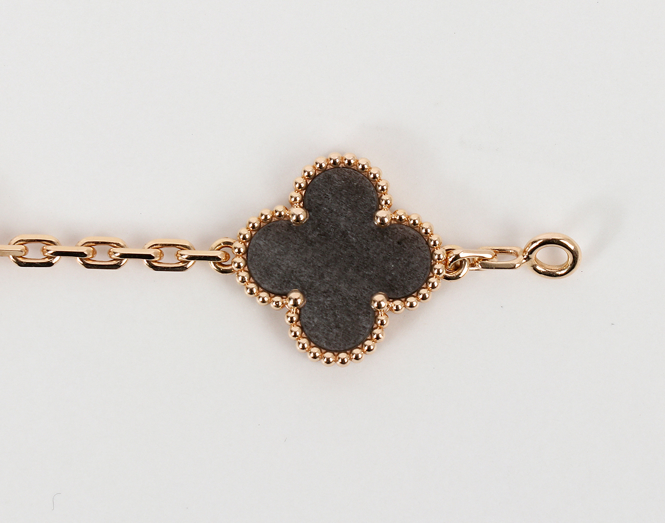 반클리프아펠 빈티지 알함브라 브레이슬릿 5 모티브 로즈골드 실버 옵시디언