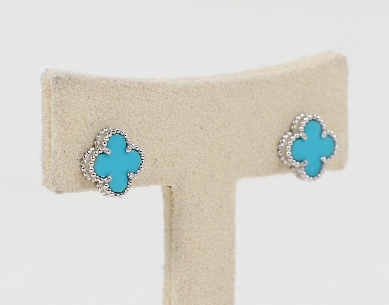 반클리프아펠 스위트 알함브라 이어링 화이트골드 터콰이즈