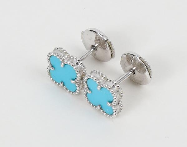 반클리프아펠 스위트 알함브라 이어링 화이트골드 터콰이즈