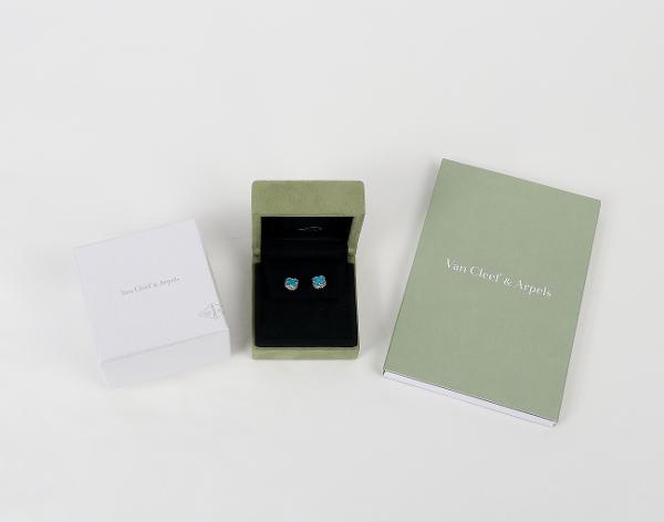 반클리프아펠 스위트 알함브라 이어링 화이트골드 터콰이즈