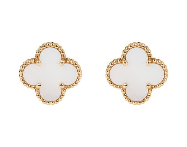 반클리프아펠 빈티지 알함브라 이어링 옐로우골드 마더오브펄