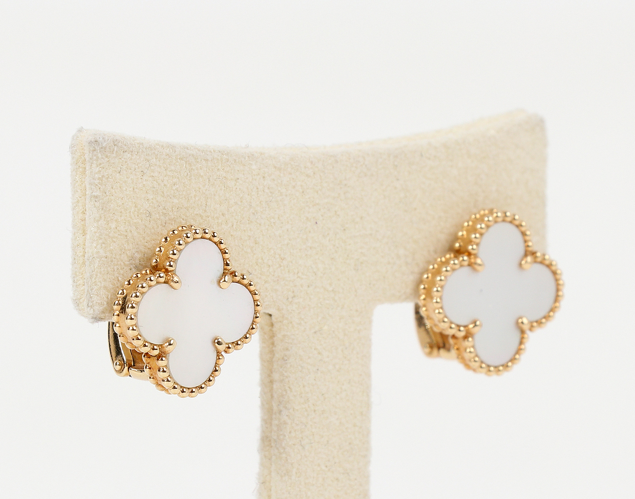 반클리프아펠 빈티지 알함브라 이어링 옐로우골드 마더오브펄