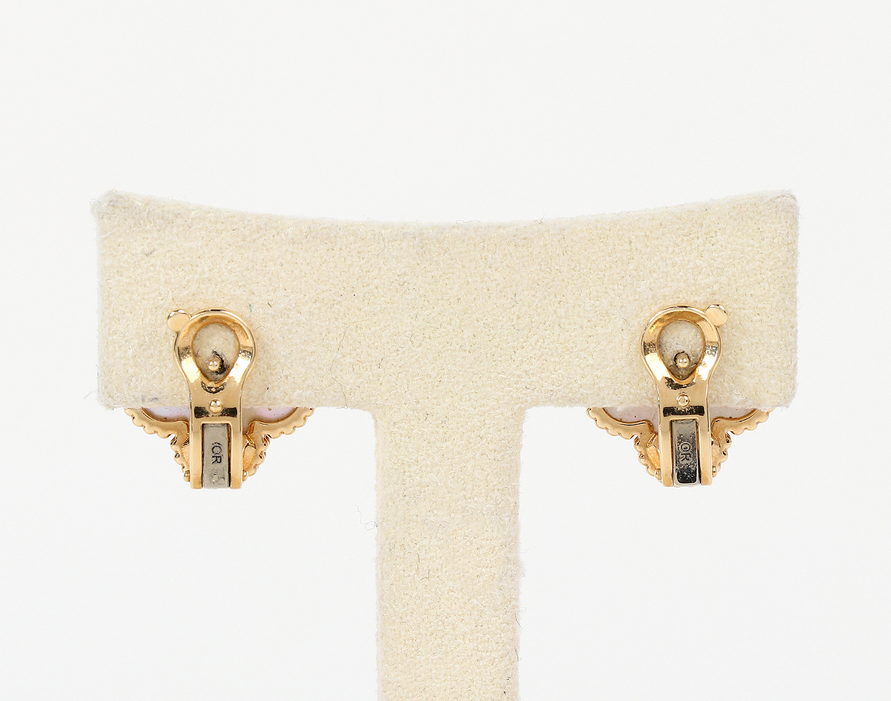 반클리프아펠 빈티지 알함브라 이어링 옐로우골드 마더오브펄