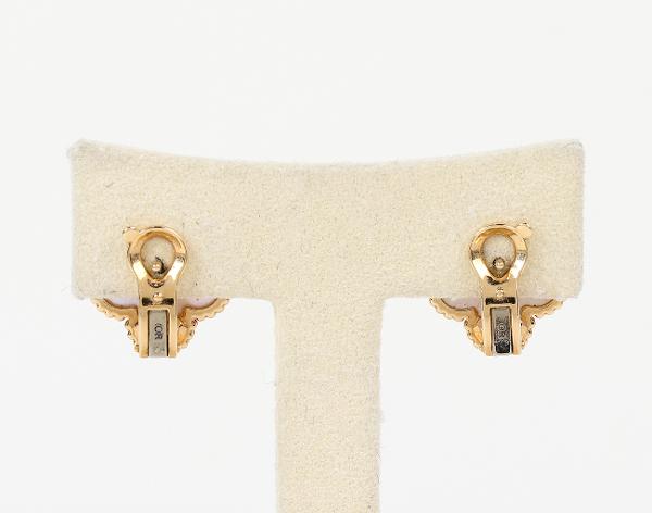 반클리프아펠 빈티지 알함브라 이어링 옐로우골드 마더오브펄