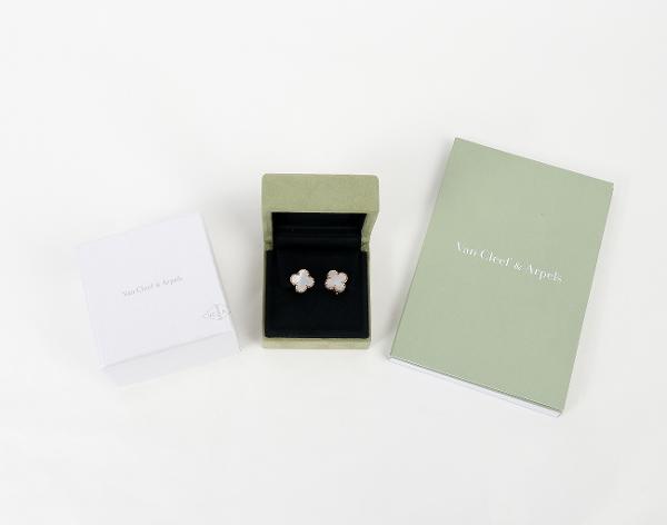 반클리프아펠 빈티지 알함브라 이어링 옐로우골드 마더오브펄