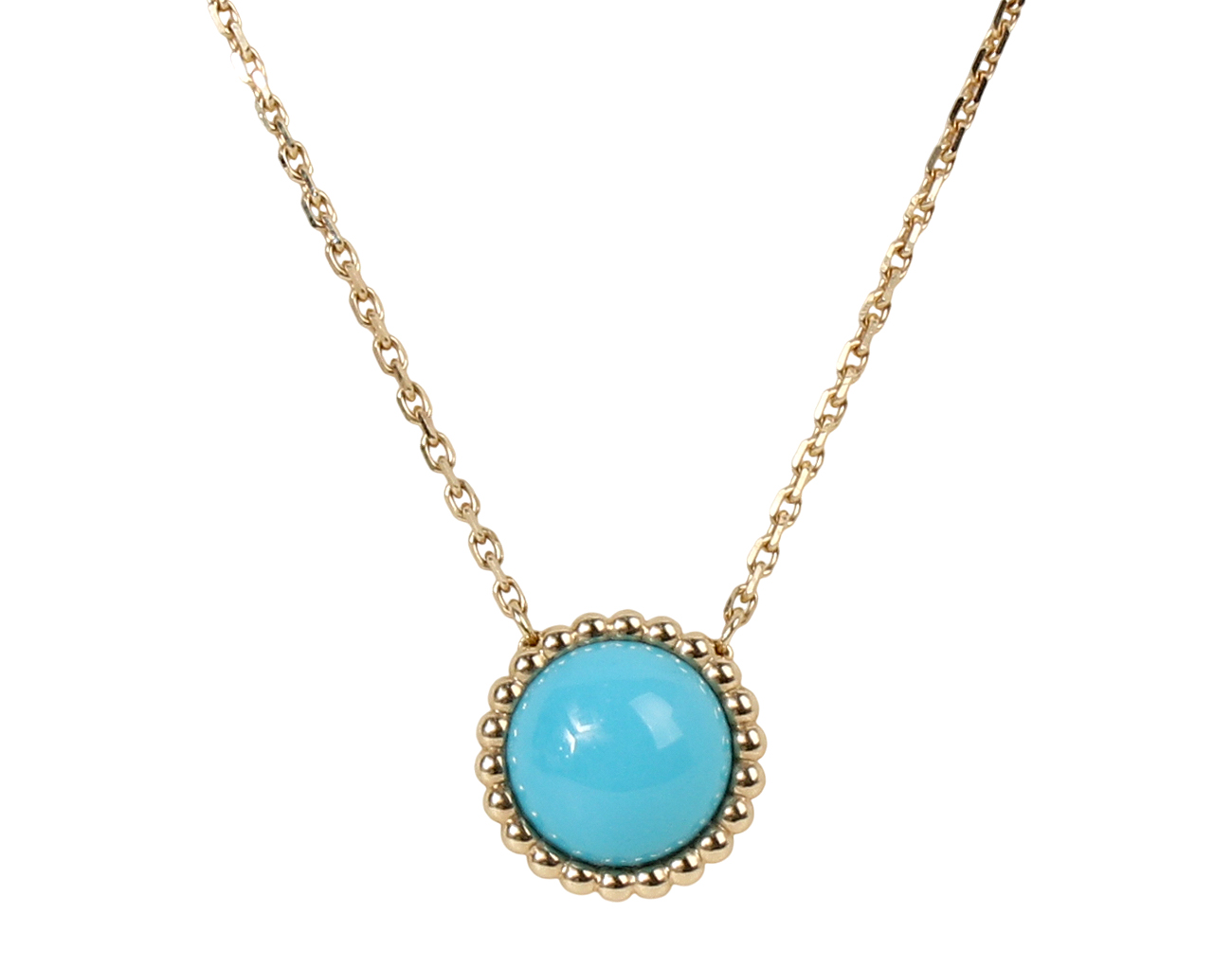 반클리프아펠 뻬를리 컬러 펜던트 옐로우골드 터콰이즈