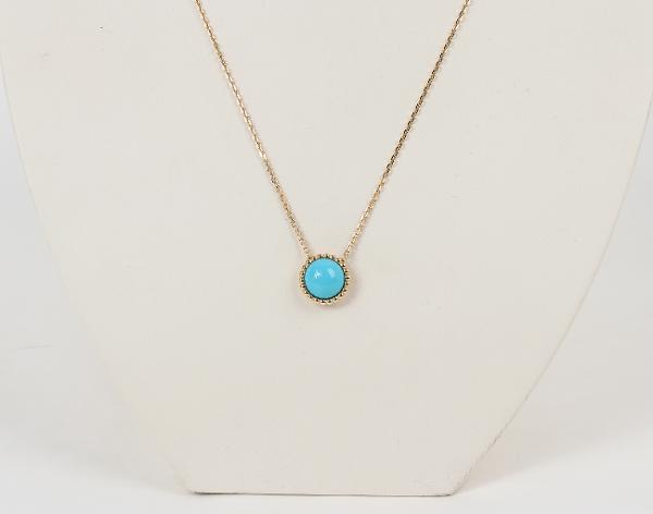 반클리프아펠 뻬를리 컬러 펜던트 옐로우골드 터콰이즈