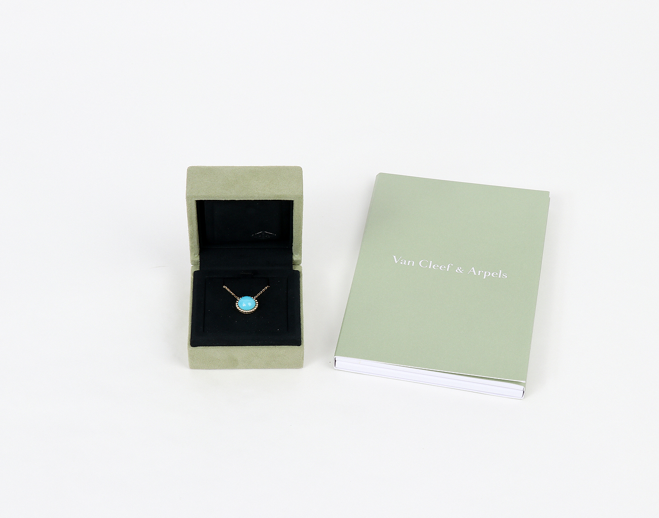 반클리프아펠 뻬를리 컬러 펜던트 옐로우골드 터콰이즈