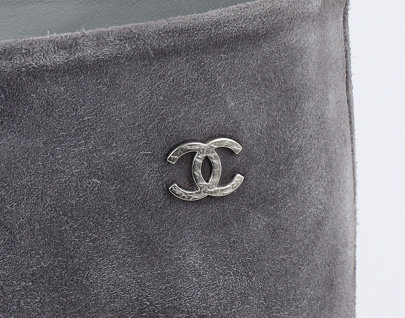 샤넬 스웨이드 롱 부츠 그레이 36C