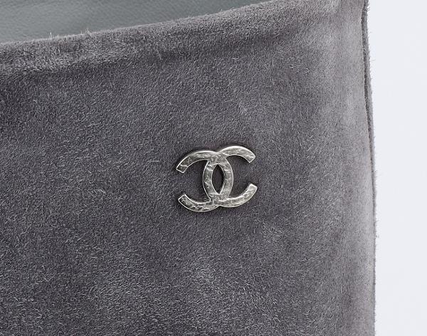 샤넬 스웨이드 롱 부츠 그레이 36C