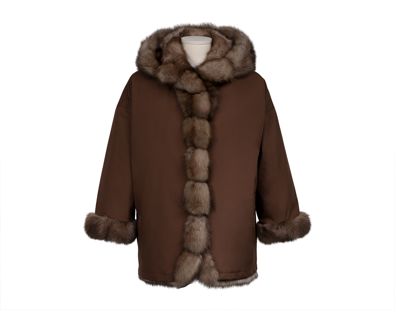 브라스키 리버시블 세이블 재킷 라이트 브라운 40