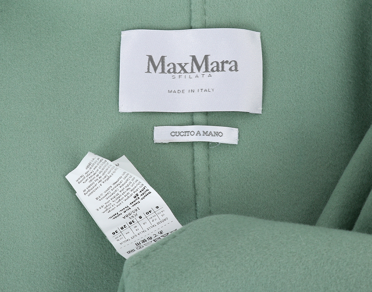 막스마라 스필라타 롱 코트 라이트 그린 40