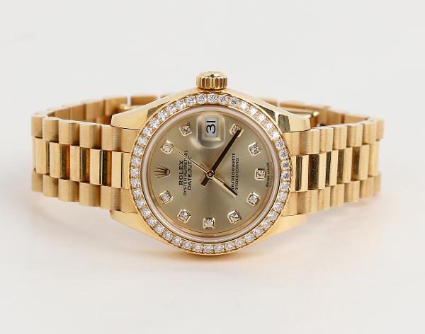 로렉스 레이디 데이저스트 28mm 옐로우골드 다이아몬드 279138RBR